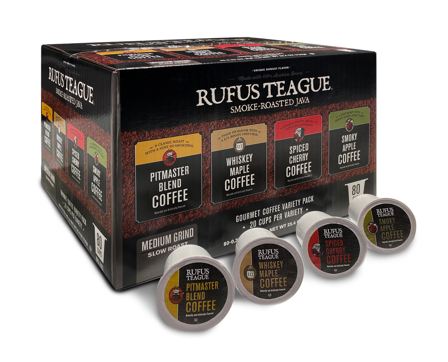Rufus Teague K-Cups - Smoke-Roasted Coffees (80 Count)