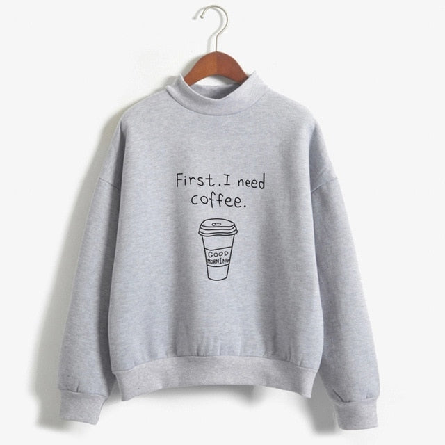 Kawaii I Need Coffee Sweatshirt